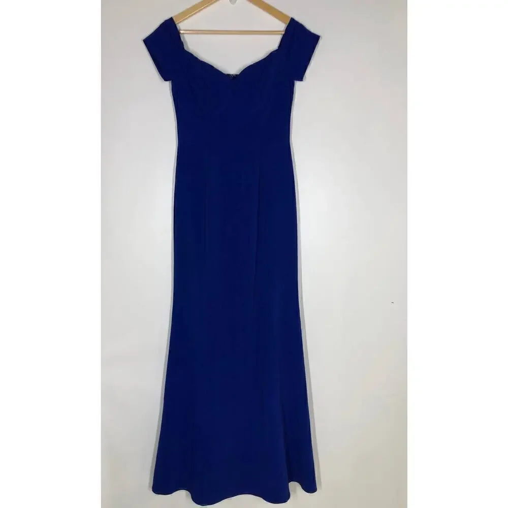 Badgley Mischka Gown Sweetheart Cobalt Blue L